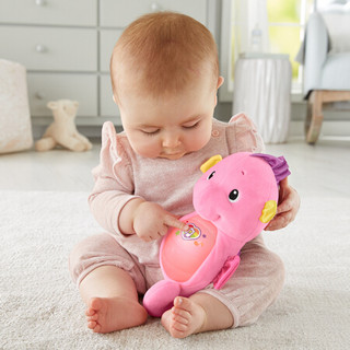 费雪 小海马新生儿玩具婴儿玩具0-1岁哄睡神器宝宝安抚玩偶-新版声光安抚海马（粉色）GCK80 儿童节礼物