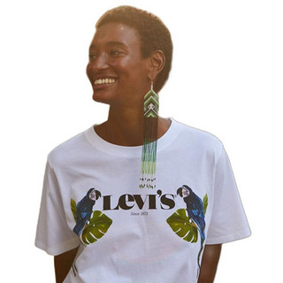 Levi's 李维斯 FARM Rio自然·未来联名系列 女士短袖T恤 87156-0001 白色 S