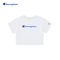 ChampionT恤官网女子短款潮夏季草写LOGO短袖T恤 白色 M