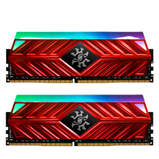 ADATA 威刚 XPG系列 龙耀 D41 DDR4 3000MHz RGB 台式机内存 红色 16GB 8GBx2