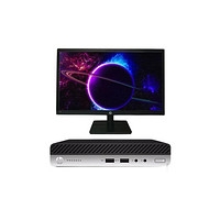 HP 惠普 ProDesk 600 G4 DM 21.5英寸 台式机 黑色(酷睿i3-8100T、核芯显卡、4GB、1TB HDD、风冷)