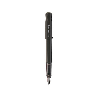 PILOT 百乐 钢笔 kakuno系列 FKA-1SR 灰色黑杆 F尖 墨囊+吸墨器盒装