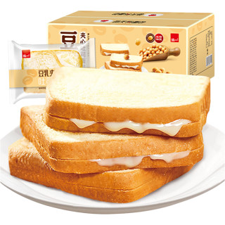 泓一 豆乳切片面包 奶酪夹心吐司蛋糕 营养早餐面包零食糕点700g