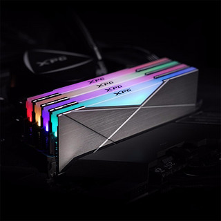 ADATA 威刚 XPG系列 龙耀 D50 DDR4 3600MHz RGB 台式机内存 灯条 钛灰 16GB 8GB*2