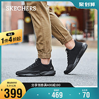 SKECHERS 斯凯奇 Skechers斯凯奇春夏季男鞋透气薄款网鞋一脚蹬休闲鞋软底运动鞋子