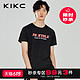 KIKC kikc短袖T恤男士夏季新款潮流圆领多色纯棉男生上衣白色半截袖男