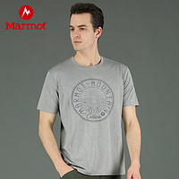 Marmot 土拨鼠 户外运动夏季男士轻量舒适短袖棉感速干T恤