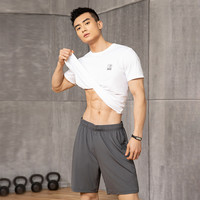361°361运动套装男2021夏季新款跑步健身宽松两件套男子休闲运动服潮 本白/砾石灰 2XL