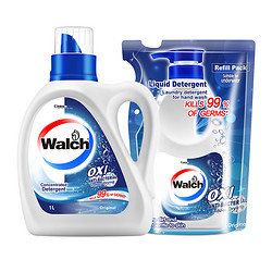 Walch 威露士 抗菌洗衣液3斤 机洗手洗亮白去渍除菌除螨99% 清新去异味