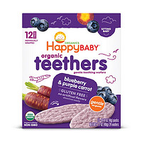 HappyBABY 禧贝 HAPPYBABY禧贝有机磨牙饼干蓝莓紫胡萝卜48克/盒