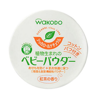 waKODO 和光堂 婴儿玉米爽身粉 红茶保湿型 120g*3罐