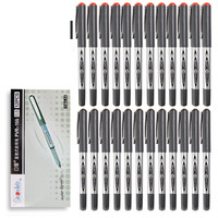 Snowhite 白雪 PVR-155 盖帽中性笔 混色（12黑12红）0.5mm 24支装