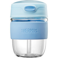 PLUS会员：THERMOS 膳魔师 TCGK-410-S BL 单层玻璃冷萃杯 410ml