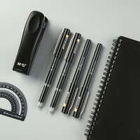 M&G 晨光 文具0.5mm黑色中性笔 精品碳素笔 ST笔尖 优品系列商务办公水笔 5支/盒AGPC0310A