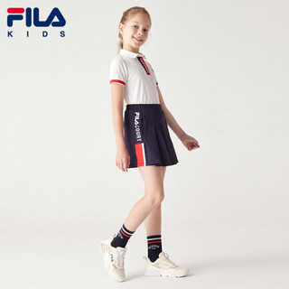 FILA（斐乐）童装女童裤裙2021夏季新款儿童中大童休闲运动百褶半身裙 RD宝蓝-NV 150cm