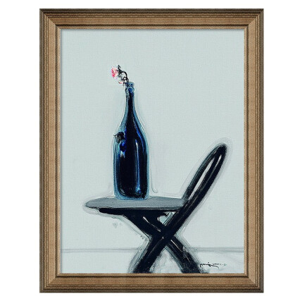 荷译极简主义油画《静物》 98*70cm 画框典雅栗（偏金色） 油画布