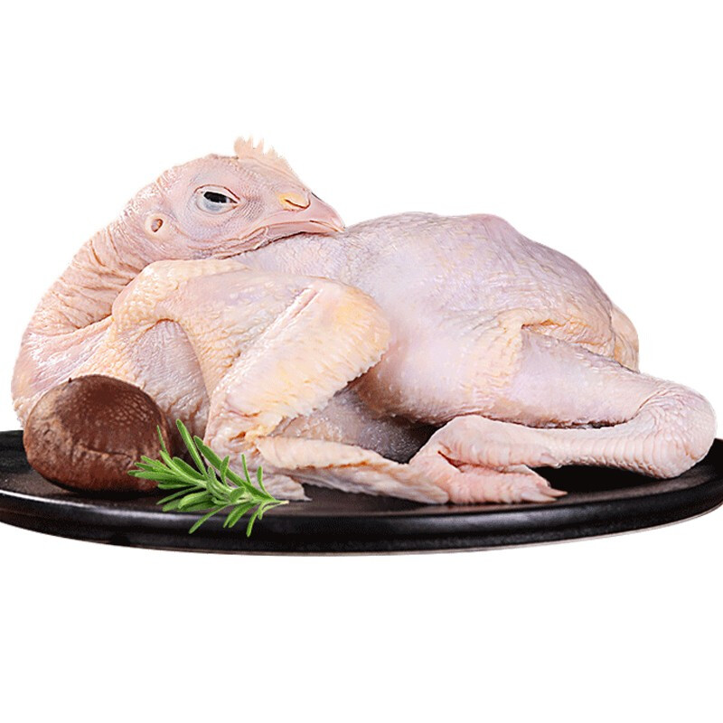 名滋园 【发3只】正宗土鸡三黄鸡肉新鲜冷冻整只白条鸡 生鲜