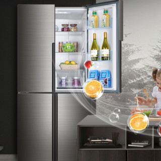 Haier 海尔 鲜厨系列 BCD-481WDVSU1 单循环 风冷十字对开门冰箱 481L 天际银