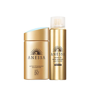 ANESSA 安热沙 水能户外防晒霜60ml+防晒喷雾户外男女全身防晒