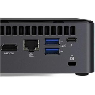 intel 英特尔 寒霜峡谷 NUC10i7FNH 商用台式机 黑色 (酷睿i7-10710U、核芯显卡、8GB、128GB SSD、风冷)