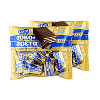 EUROCOW 优佳 黑巧克力威化饼干 210g*2袋 Mini
