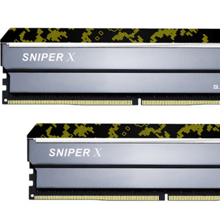 G.SKILL 芝奇 Sniper X 狙击者系列 DDR4 3600MHz 台式机内存 马甲条 莽林绿 16GB 8GBx2 F4-3600C19D-16GSXKB