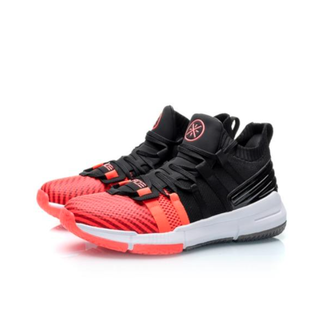 LI-NING 李宁 韦德之道系列 男子篮球鞋 ABAP081-1 黑红 39.5