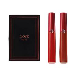 ARMANI beauty 阿玛尼彩妆 GIORGIO 臻致丝绒哑光唇釉礼盒装 (#405番茄红6.5ml+#400THE RED6.5ml)