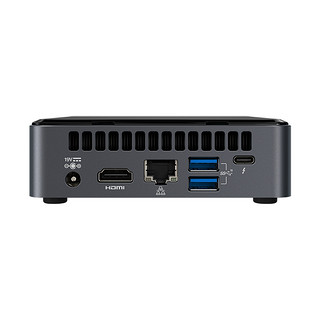 intel 英特尔 寒霜峡谷 NUC10i7FNH 商用台式机 黑色 (酷睿i7-10710U、核芯显卡、风冷)