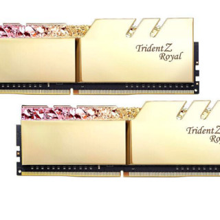 G.SKILL 芝奇 Trident Z Royal皇家戟系列 DDR4 3600MHz RGB 台式机内存 灯条 光耀金 256GB 32GBx8 F4-3600C18Q2-256GTRG