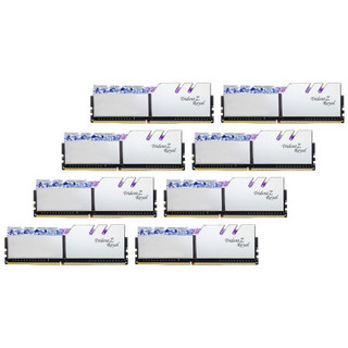 G.SKILL 芝奇 Trident Z Royal皇家戟系列 DDR4 3600MHz RGB 台式机内存 灯条 花耀银 256GB 32GBx8 F4-3600C18Q2-256GTRS