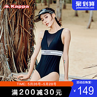 Kappa 卡帕 连体游泳衣女士专业三角2021年新款泡温泉性感时尚显瘦泳装