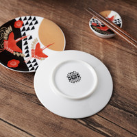 美浓烧 日系和风小碟子调味碟蘸料碟味碟陶瓷餐具礼盒装日本进口 龟鹤味碟礼盒装