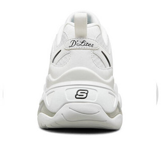 斯凯奇 SKECHERS 经典休闲鞋 女子夏款网面老爹鞋 896025/WBK 白色 36码 US6码