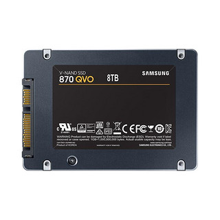 SAMSUNG 三星 870 QVO SATA 固态硬盘 8TB（SATA3.0）