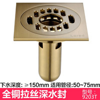 莱尔诗丹(Larsd)全铜防臭地漏 洗衣机地漏 卫生间淋浴房防臭地漏 9203T