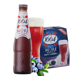 Kronenbourg 1664凯旋 果味啤酒1664蓝莓 250ml*24瓶装