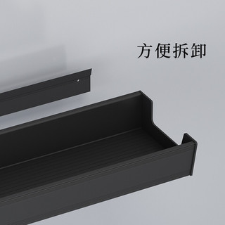 卡贝 厨房置物架 壁挂式免打孔太空铝调味品佐料架筷子筒菜刀架挂架收纳挂件调料架 调料架
