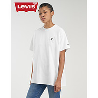 Levi's李维斯冰酷系列 新款女士白色圆领纯棉刺绣图案短袖T恤34557-0002 白色 L