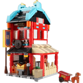 星堡 兼容 乐高积木玩具拼装模型成人拼插小颗粒 迷你中华街 男孩女孩