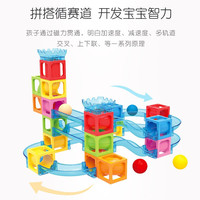 智邦ZBOND玩具积木拼搭易组装磁力管道4D滚球轨道拼插儿童益智早教礼品3-6-8-10岁 迷你版磁汇贯通ZB-CH011-54pcs