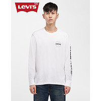 Levi's李维斯男士白色圆领纯棉印花长袖T恤16139-0019 白色 XS