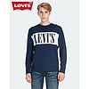 Levi's李维斯 春季商场同款 男士休闲纯棉印花圆领卫衣85648-0000 藏青色 XS