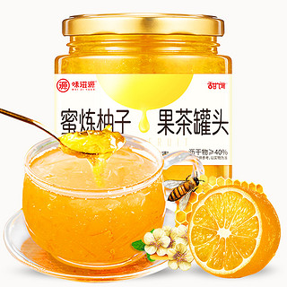 weiziyuan 味滋源 蜜炼柚子茶果茶罐头500g/瓶 水果茶果酱柚子果粒冲泡饮品