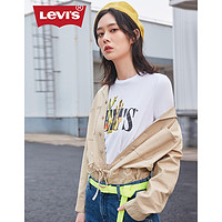 Levi's李维斯夏季商场同款时尚女士圆领纯棉字母LOGO印花短袖T恤17369-1090 白色 XS