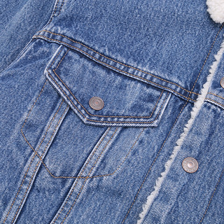 Levi's李维斯女士仿羊羔绒翻领牛仔夹克外套36137-0005 牛仔色 XS