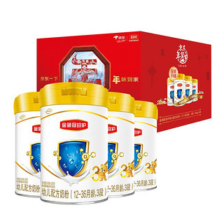 金领冠 珍护系列 幼儿奶粉 国产版 3段 405g*4罐