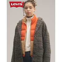 Levi's李维斯 女士灰格纹毛呢大衣23543-0000 Levis 灰色 S