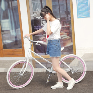 Forever 永久普通自行车 永久通勤自行车女轻便时尚普通学生单速 后7速单车淑女公主车复古24寸代步车单速24寸 象牙白 报价价格评测怎么样 什么值得买
