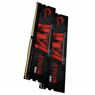 G.SKILL 芝奇 Aegis DDR4系列 DDR4 2400MHz 台式机内存 黑红色 8GB F4-2400C15S-8GIS